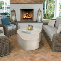 Tahoe Coffee Table Outdoor Patio Stone Look Lounge Table