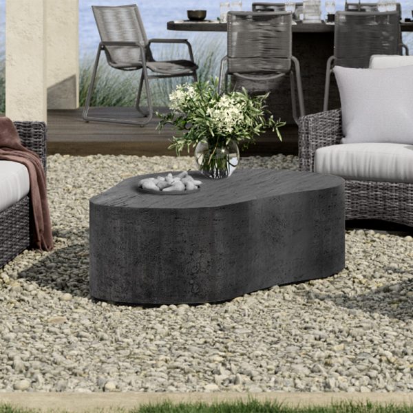Tahoe Coffee Table Outdoor Patio Stone Look Lounge Table