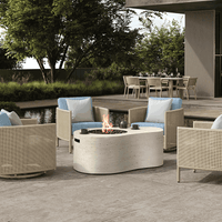 Tahoe Fire Pit Outdoor Patio Propane Stone Look Fire Table