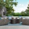 Tahoe Fire Pit with Lid 55,000 BTU Outdoor Propane Fire Table