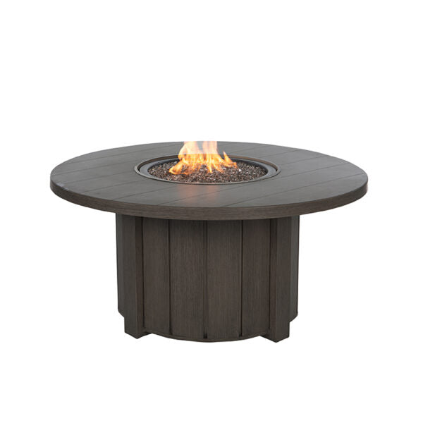 Trevi 50 Round Aluminum Fire Pit with Lid 55,000 BTU Fire Table