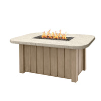 Trevi Pompano Rectangular Fire Pit with Lid 55,000 BTU Fire Table