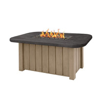 Trevi Pompano Rectangular Fire Pit with Lid 55,000 BTU Fire Table