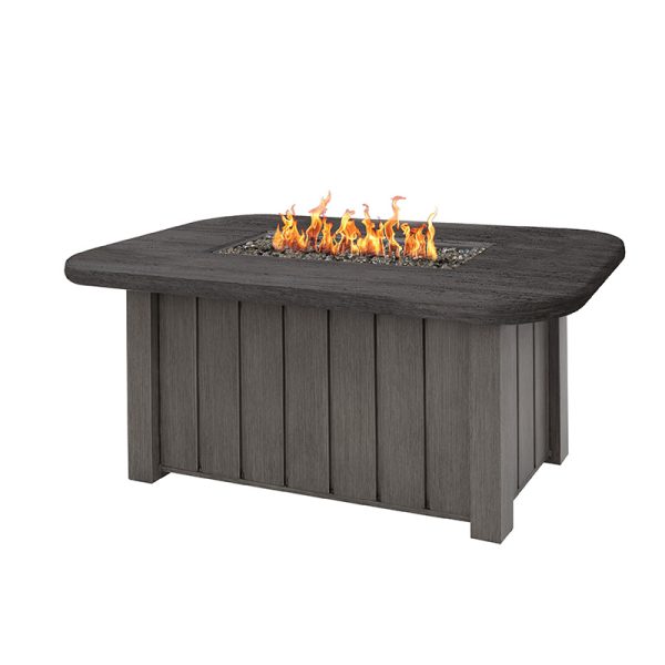 Trevi Pompano Rectangular Fire Pit with Lid 55,000 BTU Fire Table