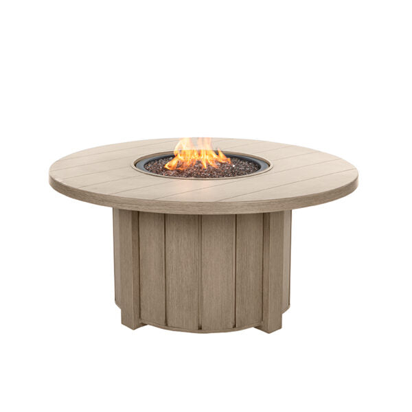 Trevi 50 Round Aluminum Fire Pit with Lid 55,000 BTU Fire Table