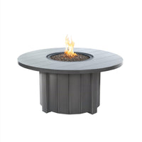 Trevi 50 Round Aluminum Fire Pit with Lid 55,000 BTU Fire Table