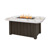 Trevi Aspen Rectangular Fire Pit with Lid 55,000 BTU Fire Table
