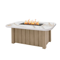 Trevi Aspen Rectangular Fire Pit with Lid 55,000 BTU Fire Table