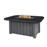Trevi Aspen Rectangular Fire Pit with Lid 55,000 BTU Fire Table