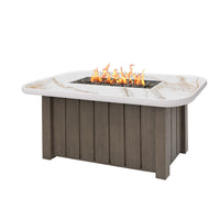 Trevi Aspen Rectangular Fire Pit with Lid 55,000 BTU Fire Table