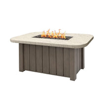 Trevi Pompano Rectangular Fire Pit with Lid 55,000 BTU Fire Table