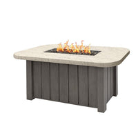 Trevi Pompano Rectangular Fire Pit with Lid 55,000 BTU Fire Table