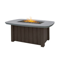 Trevi Bellino Rectangular Fire Pit with Lid 55,000 BTU Fire Table