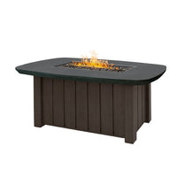 Trevi Bellino Rectangular Fire Pit with Lid 55,000 BTU Fire Table