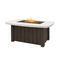 Trevi Bellino Rectangular Fire Pit with Lid 55,000 BTU Fire Table