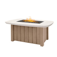Trevi Bellino Rectangular Fire Pit with Lid 55,000 BTU Fire Table