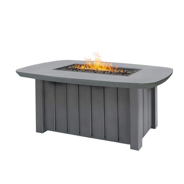 Trevi Bellino Rectangular Fire Pit with Lid 55,000 BTU Fire Table