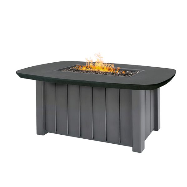 Trevi Bellino Rectangular Fire Pit with Lid 55,000 BTU Fire Table