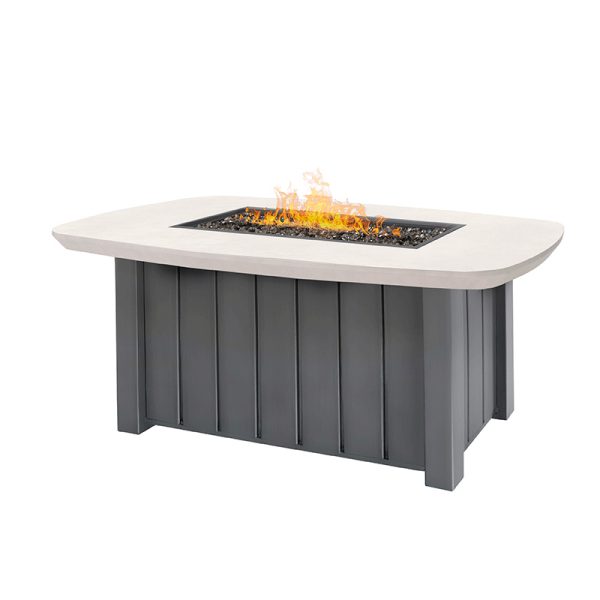 Trevi Bellino Rectangular Fire Pit with Lid 55,000 BTU Fire Table