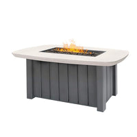 Trevi Bellino Rectangular Fire Pit with Lid 55,000 BTU Fire Table