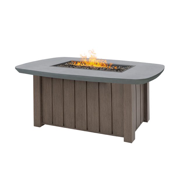 Trevi Bellino Rectangular Fire Pit with Lid 55,000 BTU Fire Table