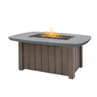 Trevi Bellino Rectangular Fire Pit with Lid 55,000 BTU Fire Table