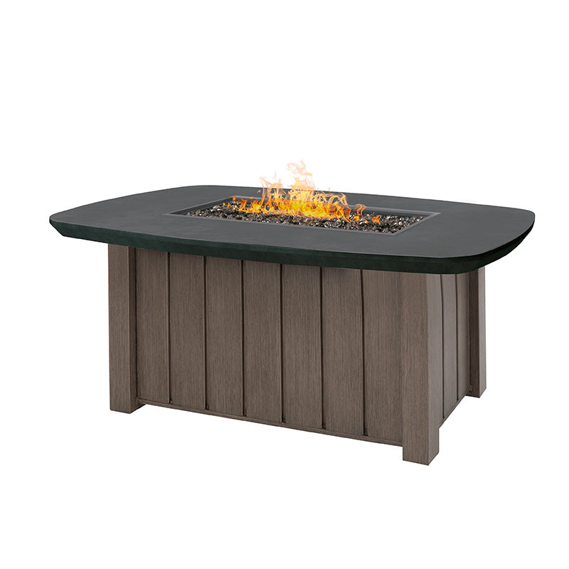 Trevi Bellino Rectangular Fire Pit with Lid 55,000 BTU Fire Table