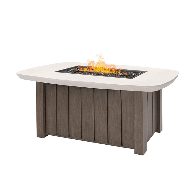 Trevi Bellino Rectangular Fire Pit with Lid 55,000 BTU Fire Table