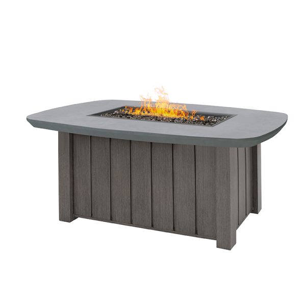 Trevi Bellino Rectangular Fire Pit with Lid 55,000 BTU Fire Table
