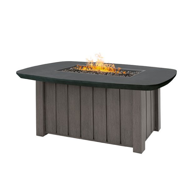 Trevi Bellino Rectangular Fire Pit with Lid 55,000 BTU Fire Table