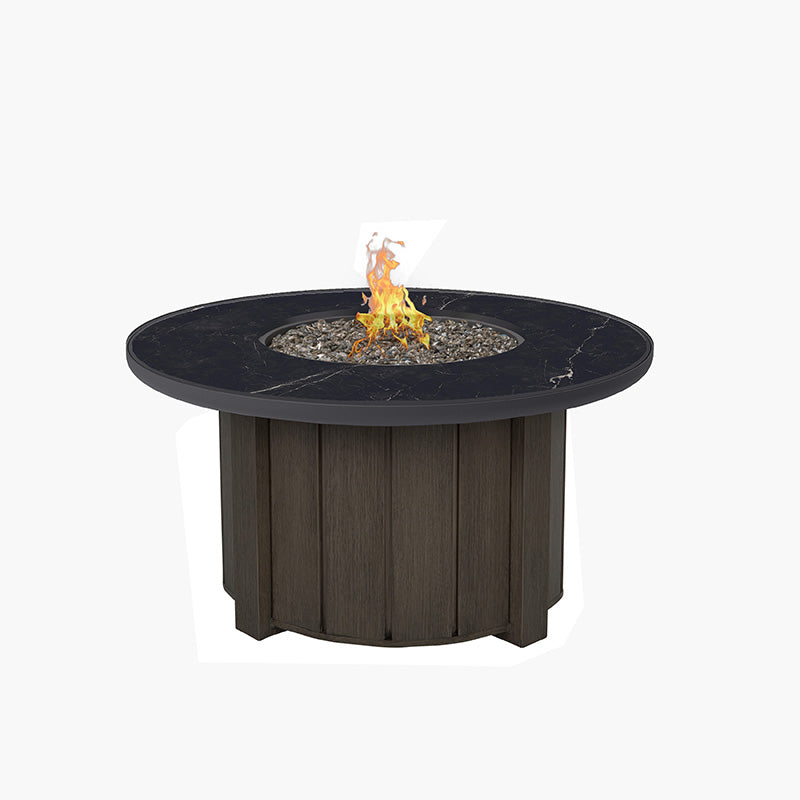 Trevi Aspen 42 Round Fire Pit with Lid 55,000 BTU Fire Table