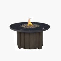 Trevi Aspen 42 Round Fire Pit with Lid 55,000 BTU Fire Table