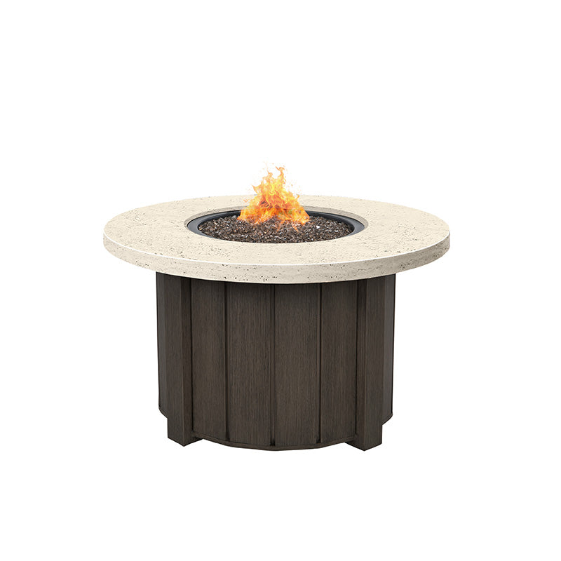 Trevi Pompano 42 Round Fire Pit with Lid 55,000 BTU Fire Table