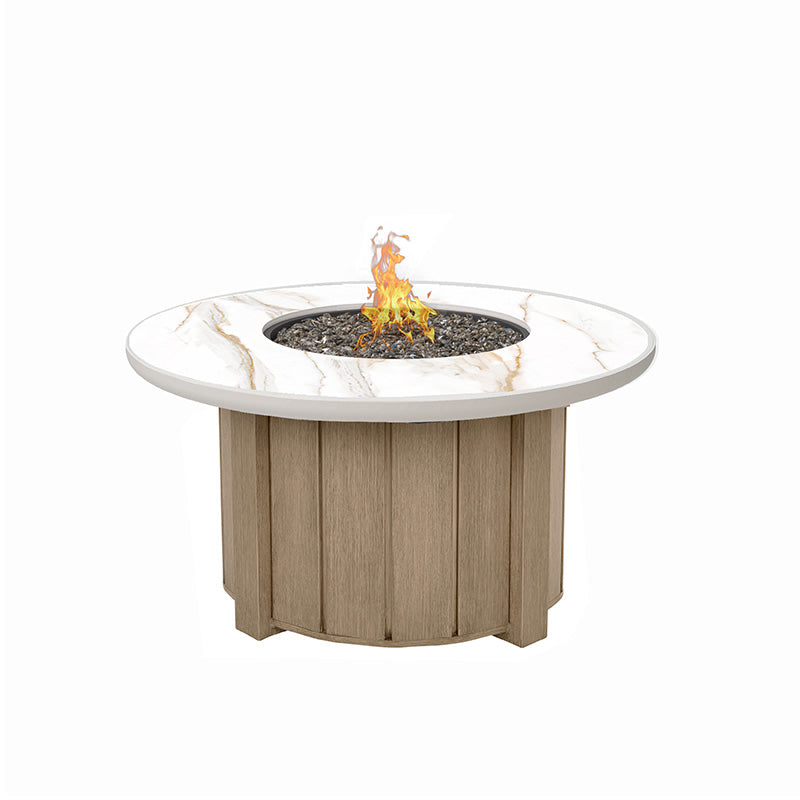 Trevi Aspen 42 Round Fire Pit with Lid 55,000 BTU Fire Table