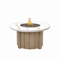 Trevi Aspen 42 Round Fire Pit with Lid 55,000 BTU Fire Table