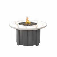 Trevi Aspen 42 Round Fire Pit with Lid 55,000 BTU Fire Table