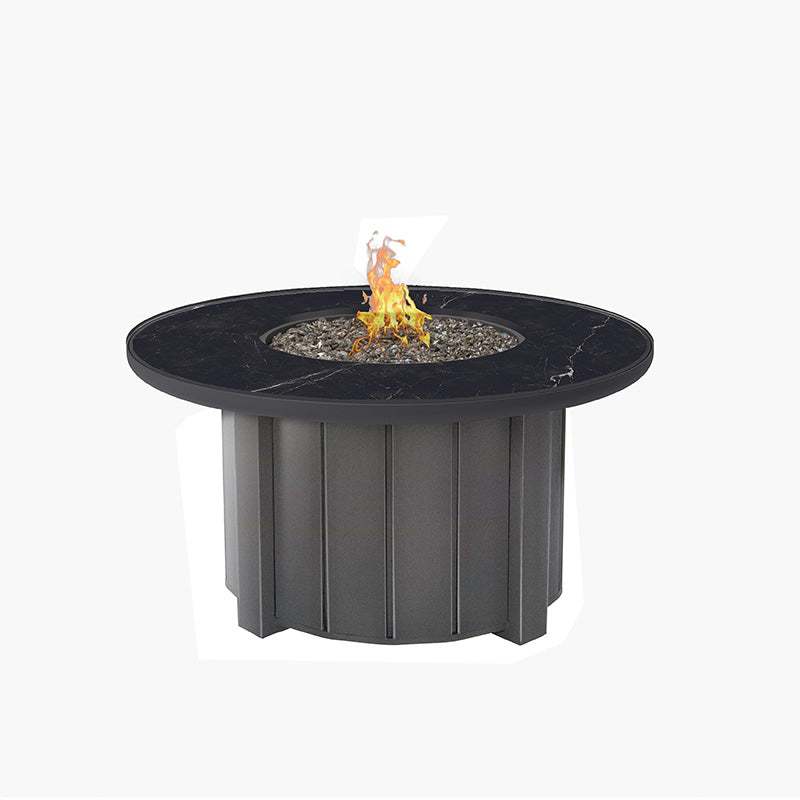 Trevi Aspen 42 Round Fire Pit with Lid 55,000 BTU Fire Table