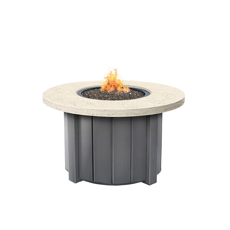 Trevi Pompano 42 Round Fire Pit with Lid 55,000 BTU Fire Table