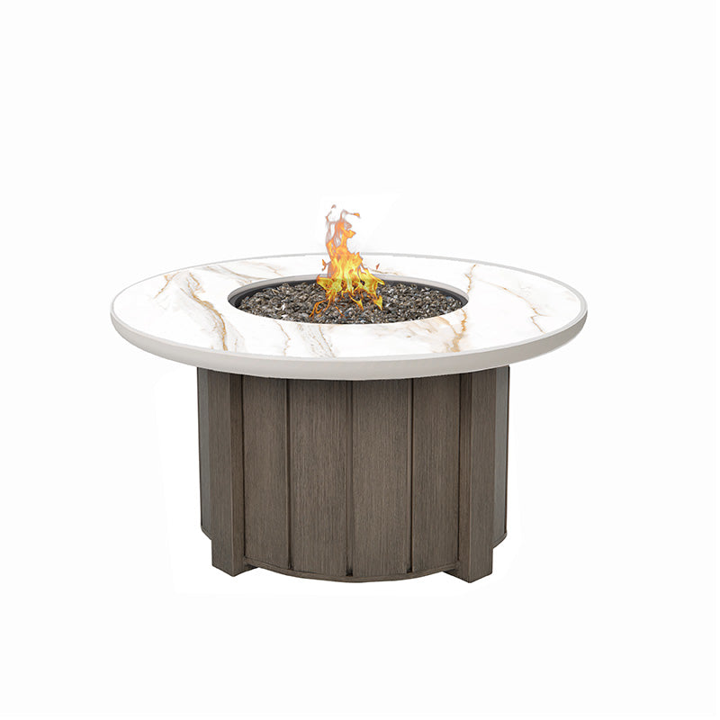 Trevi Aspen 42 Round Fire Pit with Lid 55,000 BTU Fire Table