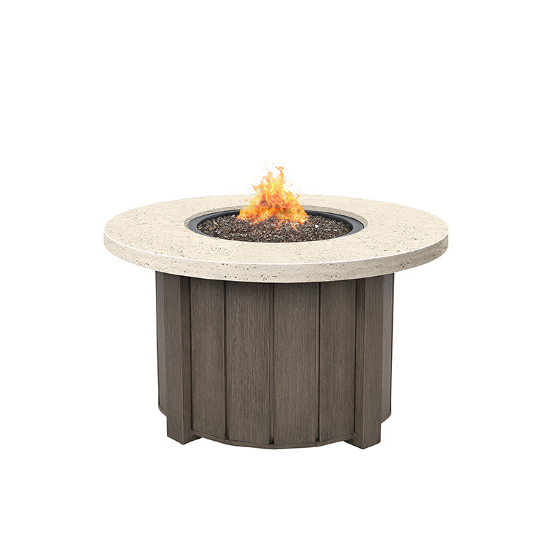 Trevi Pompano 42 Round Fire Pit with Lid 55,000 BTU Fire Table