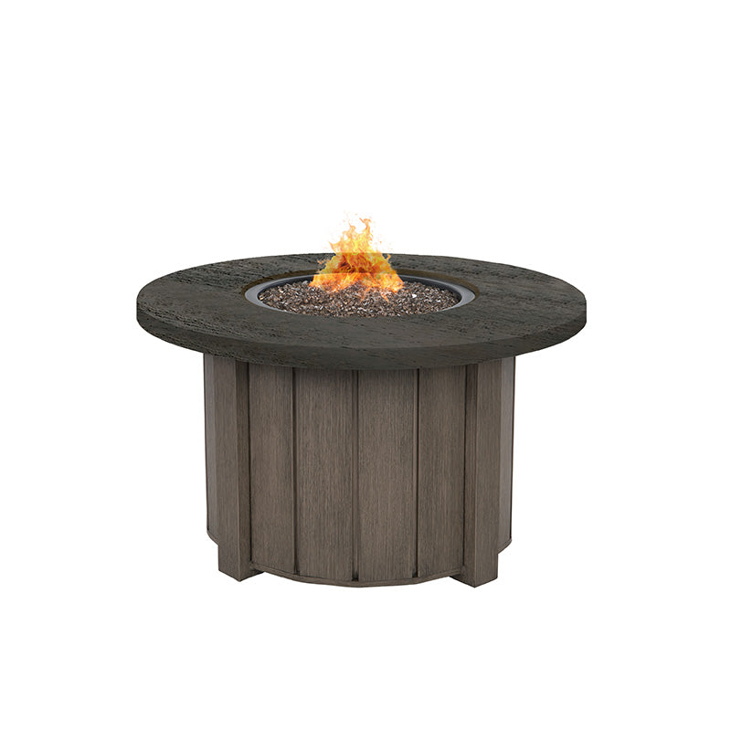 Trevi Pompano 42 Round Fire Pit with Lid 55,000 BTU Fire Table