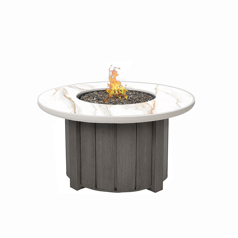 Trevi Aspen 42 Round Fire Pit with Lid 55,000 BTU Fire Table
