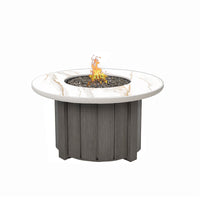 Trevi Aspen 42 Round Fire Pit with Lid 55,000 BTU Fire Table