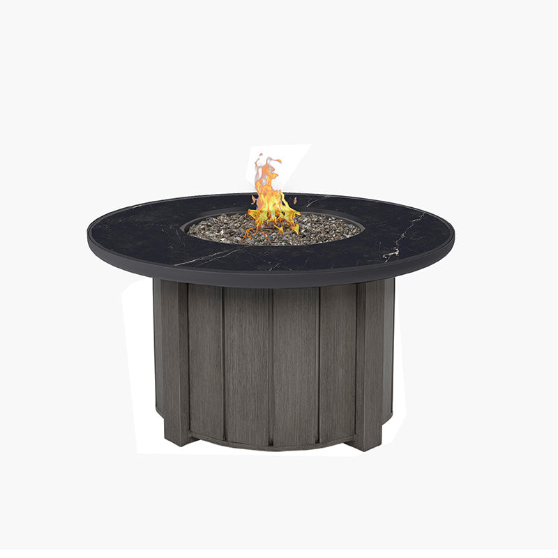 Trevi Aspen 42 Round Fire Pit with Lid 55,000 BTU Fire Table