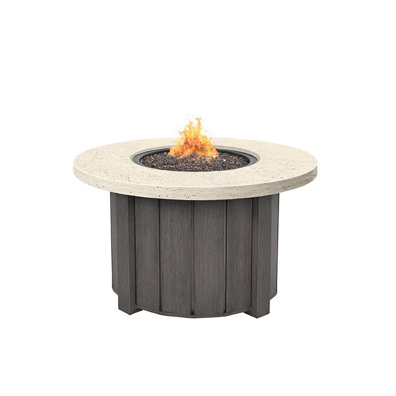 Trevi Pompano 42 Round Fire Pit with Lid 55,000 BTU Fire Table