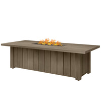 Trevi XL 70x32 Rectangular Fire Pit with Lid 55,000 BTU Fire Table