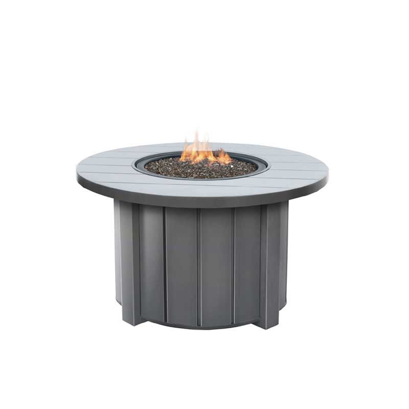 Trevi 42 Round Aluminum Fire Pit with Lid 55,000 BTU Fire Table