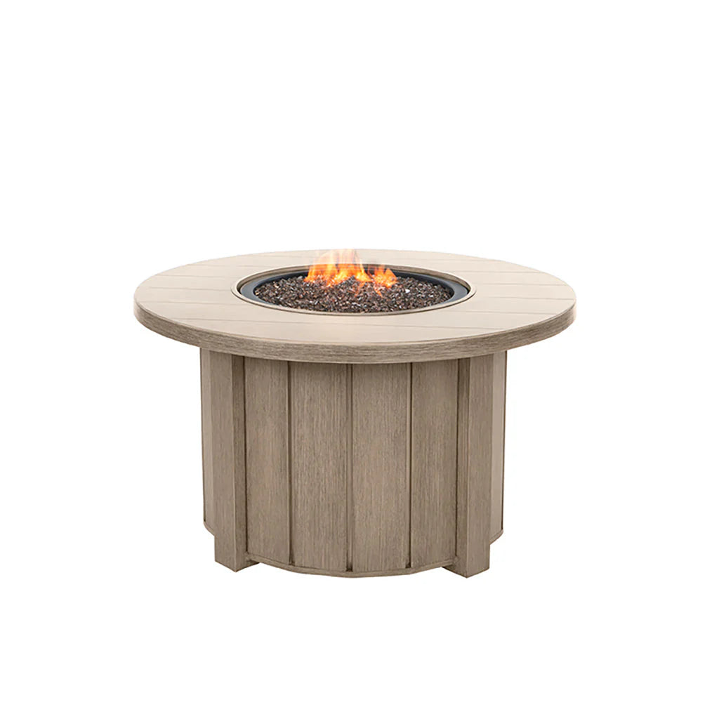 Trevi 42 Round Aluminum Fire Pit with Lid 55,000 BTU Fire Table