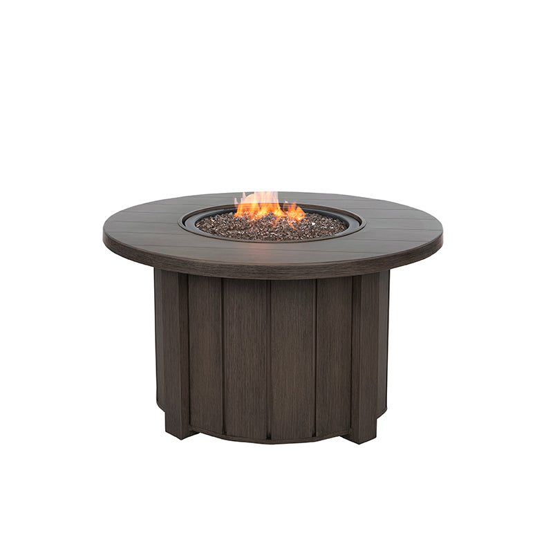 Trevi 42 Round Aluminum Fire Pit with Lid 55,000 BTU Fire Table