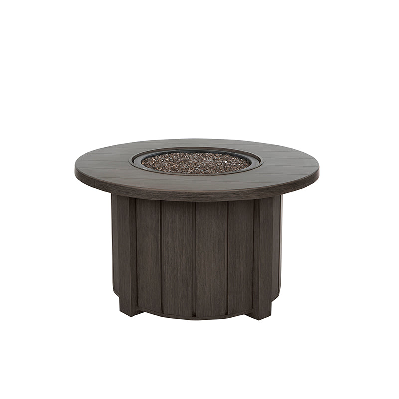Trevi 42 Round Aluminum Fire Pit with Lid 55,000 BTU Fire Table